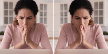 depressed woman