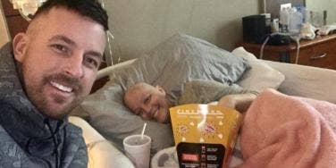 photo of author with wife on their last date