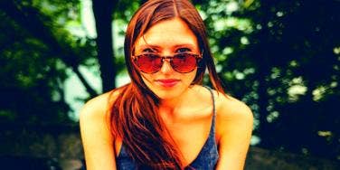 woman wearing sunglasses