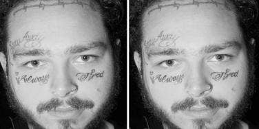 post malone face tattoos