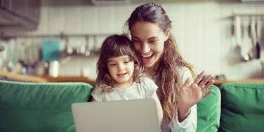 mom and child preparing for homeschooling