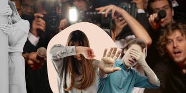 People hiding from paparazzi 