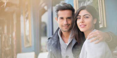 couple sitting on bench