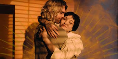 Couple embracing passionately 