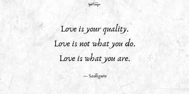 sadhguru quote about love