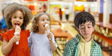 kids eating ice cream