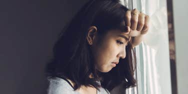 depressed woman