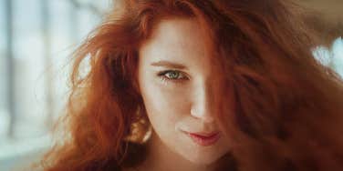 red headed woman