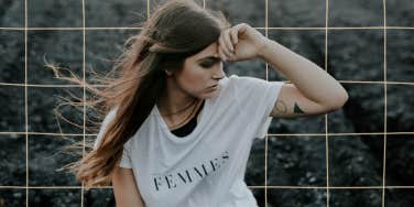 Woman with low self esteem 