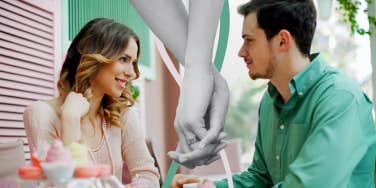 Man and woman on a date