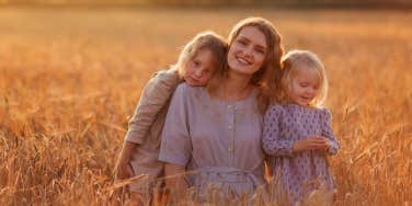 mom and two daughters