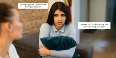 Teen girl talking to her mom