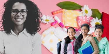 teacher, middle school girls, tampons and pads