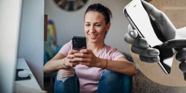 Strangers on a dating app texting back and forth