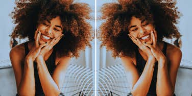 authentic woman smiling 
