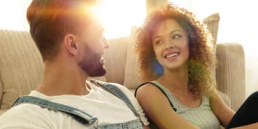 couple smiling at each other