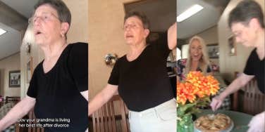 tiktok of grandma as she celebrates her divorce