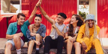 diverse group of Gen Z friends