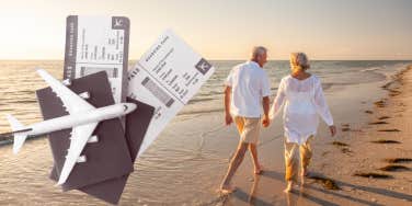 elderly couple, travel, vacation, agency 