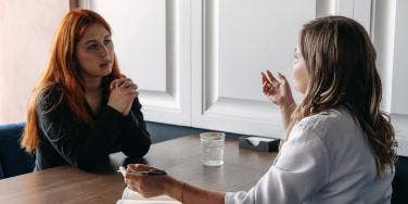 woman in therapy with therapist