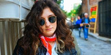 woman wearing sunglasses