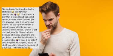 man, tinder, credit score 