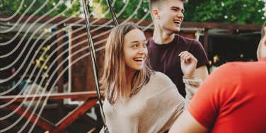 Couple going on a exciting adventure, zip lining