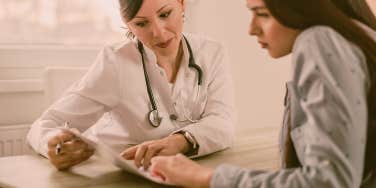 woman in a appointment with doctor