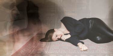 Woman realizing she is in a relationship with a sociopathic partner
