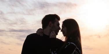 couple with sunset