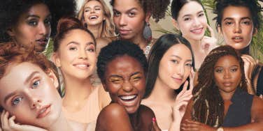 group of beautiful and diverse women 