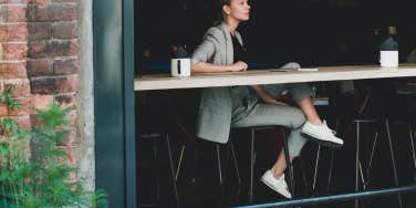 woman at coffee shop