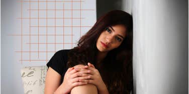 woman looking sad