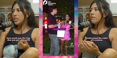 Vanessa Cazarez talking about a viral interview video about a $35000 ring