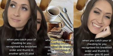 woman, boyfriend, caught cheating 