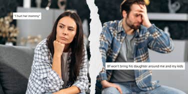 Woman and man arguing