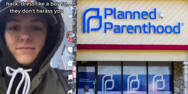 planned parenthood, protestors, woman