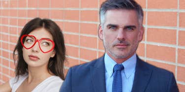 Woman lusting after older man
