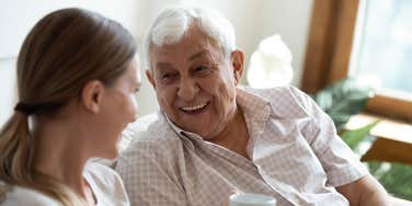 Grandfather and granddaughter