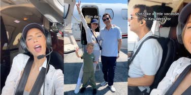 A woman takes a Key West trip on her and her husband’s private plane with their son.