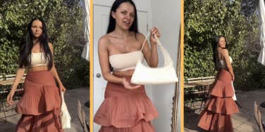 woman, influencer, wedding outfit 