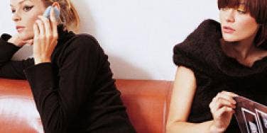 woman waiting for him to call back