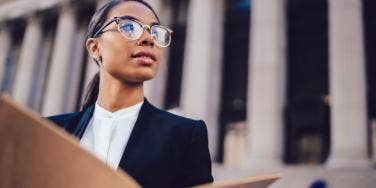 professional-looking woman wearing glasses