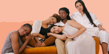Women on a couch