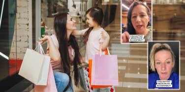 woman shopping with her daughter