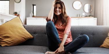 woman smiling confidently
