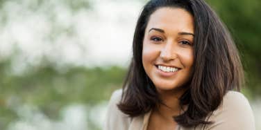 woman smiling
