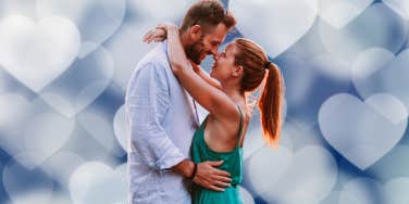 man and woman holding each other in an embrace