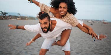 couple flying