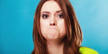 upset face